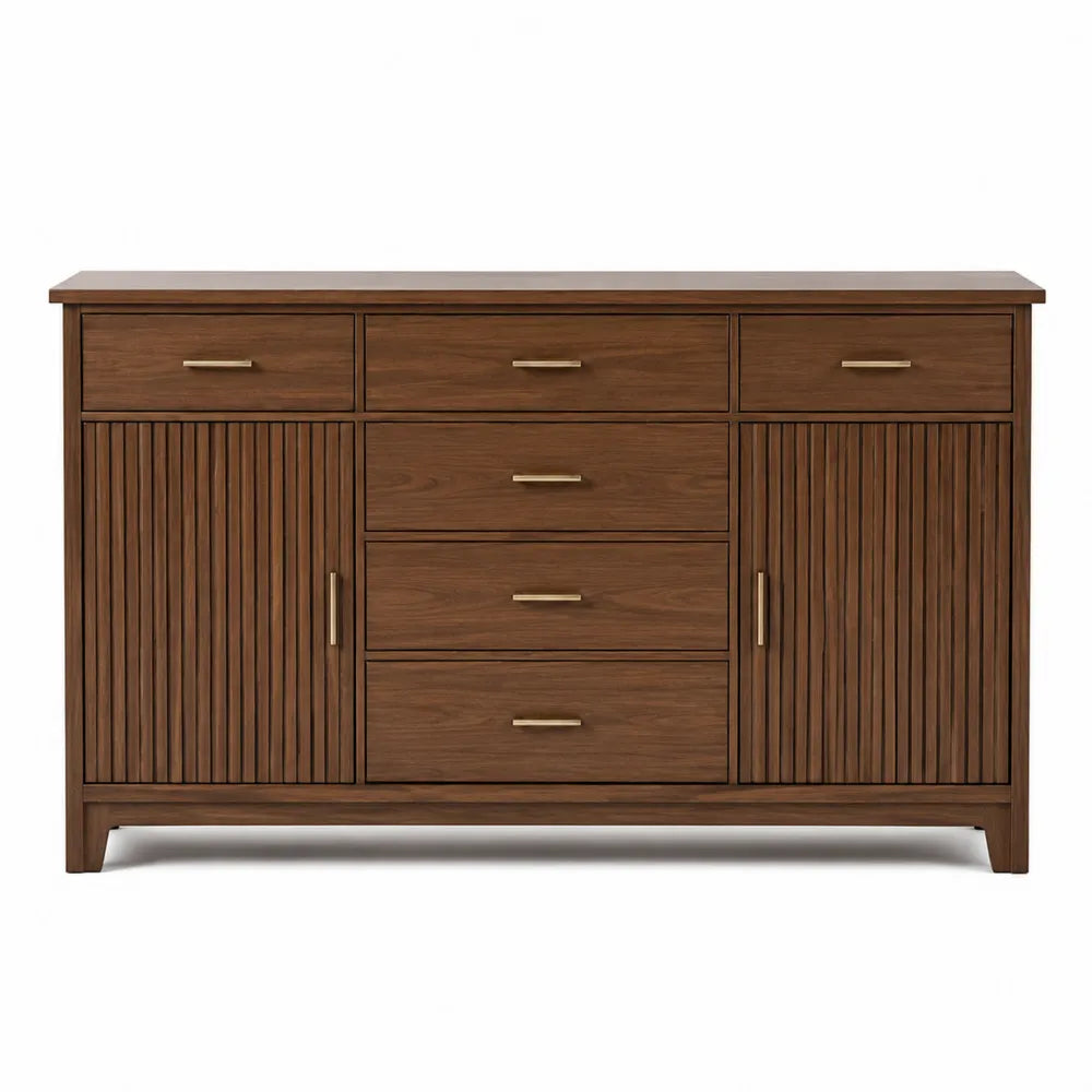 Komoda drewniana z fornirem orzechowym 150cm