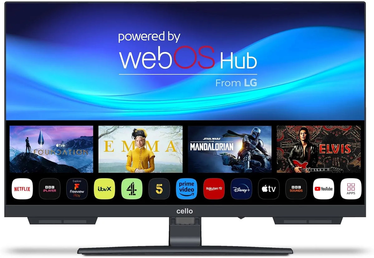 LG C2224WSH DVB-C depilator IPL, Full HD, 2,4 kg, łączność Bluetooth, Cello 22' Full HD Smart Triple Tuner TV bez ramki