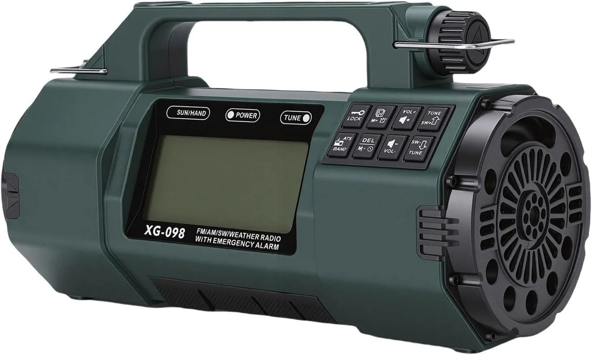 ZDAGELD, Bateria, Lampa, LCD ekran, LED, awaryjne radio pogodowe z latarką