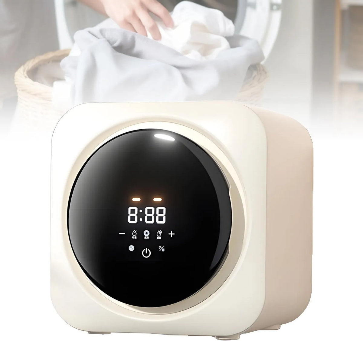 UORDBY pralko-suszarka, Pralka susząca, 4 programów, 5 kg, pralka, suszarka, przenośny, LCD ekran, idealny dla Les Petits Garments, Bielizna i Skarpety