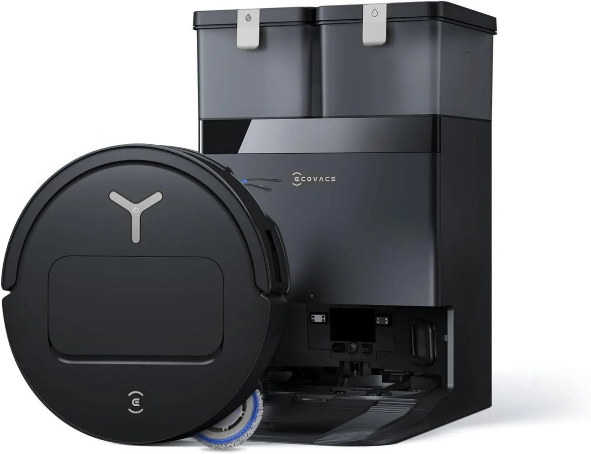 ECOVACS robot sprzątający, Odkurzacz, DEEBOT AIVI 3D T50, efekt 3D, czarny, 75°C mycie, 45°C suszenie, TruEdge 2, ZeroTangle 3, OMNI stacji