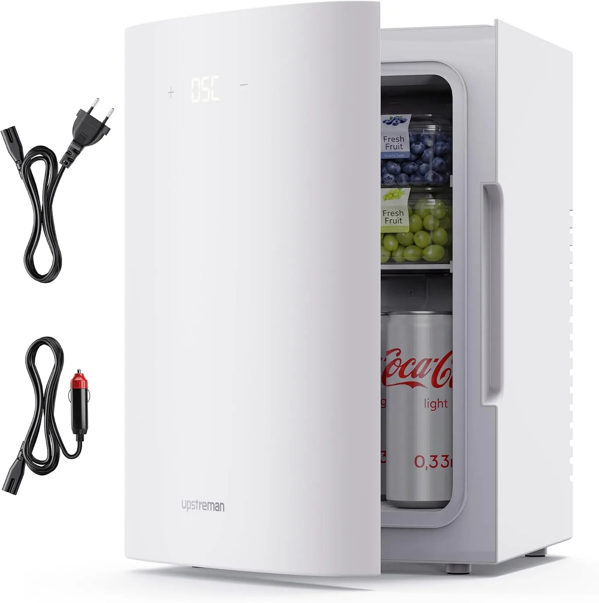 Upstreman minilodówka, Lodówka 12 V / 220 V TR13- Biały, 13 l, 12 V, kemping, 13 l Mini Lodówka 12 V / 220 V, Chłodzenie i Ogrzewanie, Pokój, akademików 12 V/220 V TR13-Blanc