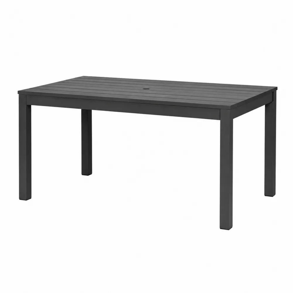 Stół ogrodowy prostokątny aluminiowy antracyt 150x90x75 cm