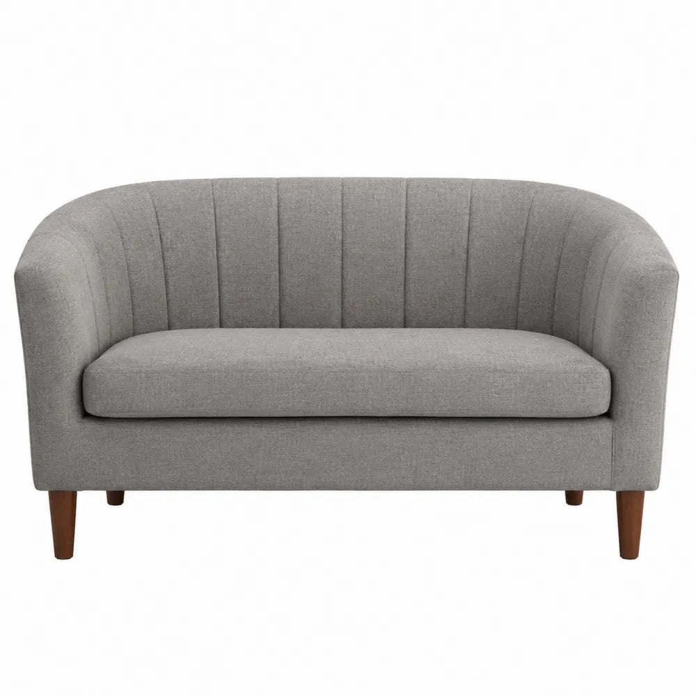 Sofa dwuosobowa tapicerowana szara 150x85x77 cm