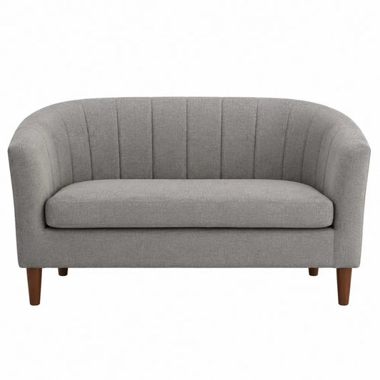 Sofa dwuosobowa tapicerowana szara 150x85x77 cm