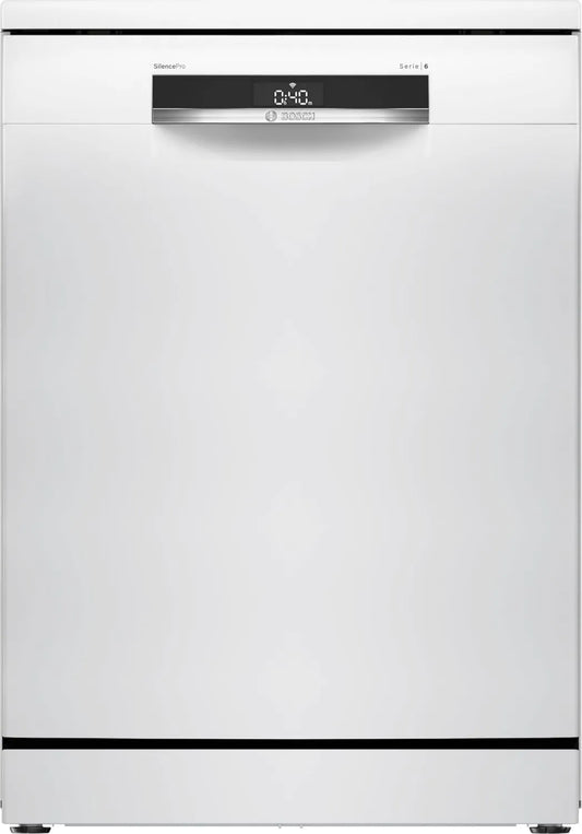 Bosch zmywarka wolnostojąca, SMS6ZCW12F Zmywarka do naczyń, 60 cm, biała, Extra Clean Zone: 3 dysze do intensywnego czyszczenia, Max Flex Kosze, Seria 6, Suszenie Zeolith: Suszenie suche