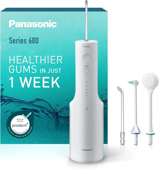 Panasonic, Serie 600 EW- DJ67- W303 Dental Jet, biały, Serie 600 ultradźwiękowy Dentaire Hydropulent EW- DJ67- W303, 200 ml, IPX7, 2 Standardowe wskazówki EW-DJ67-W303