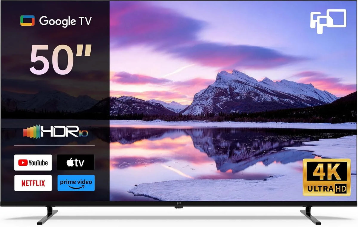 FPD telewizor, Google CG50 Smart TV, 50 cali, TV, 4K UHD, HDR, dźwięk Dolby, HDMI, 1 płaski ekran, 127 cm, 4K Smart Google TV z Dolby Atmos i