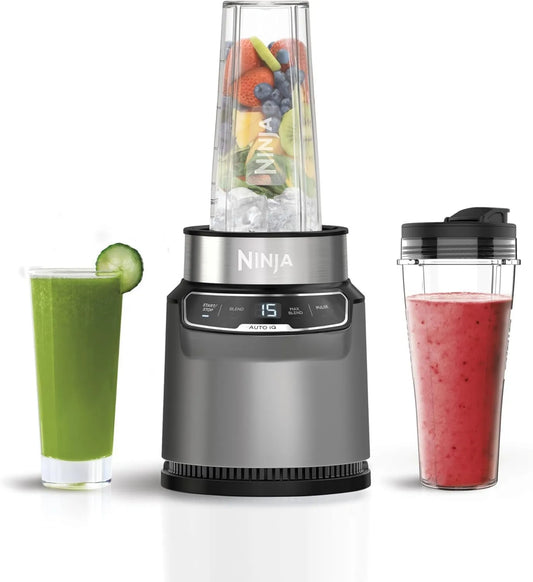 NINJA blender kielichowy, Blender, 1000 W, dotyk, stal nierdzewna, One dotykowy sterujące