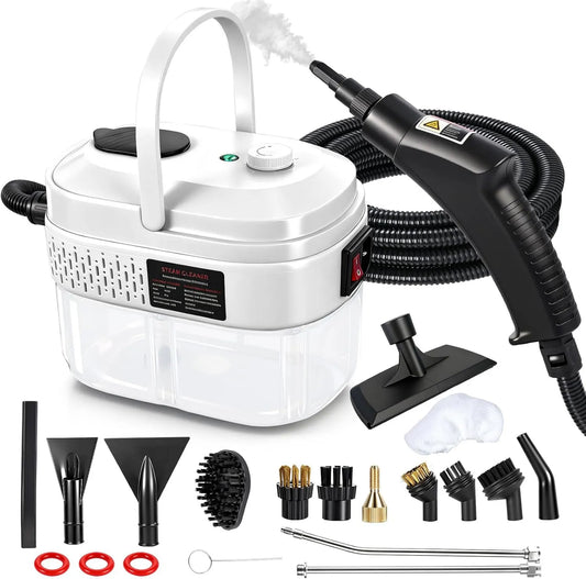 RUIZHI myjka parowa, Czyszczenie parowe, 1500 W, 15 s czyszczące, 1400 ml czyszczarka parowa, Top czyszczenia z 14 Akcesoria, 3bar