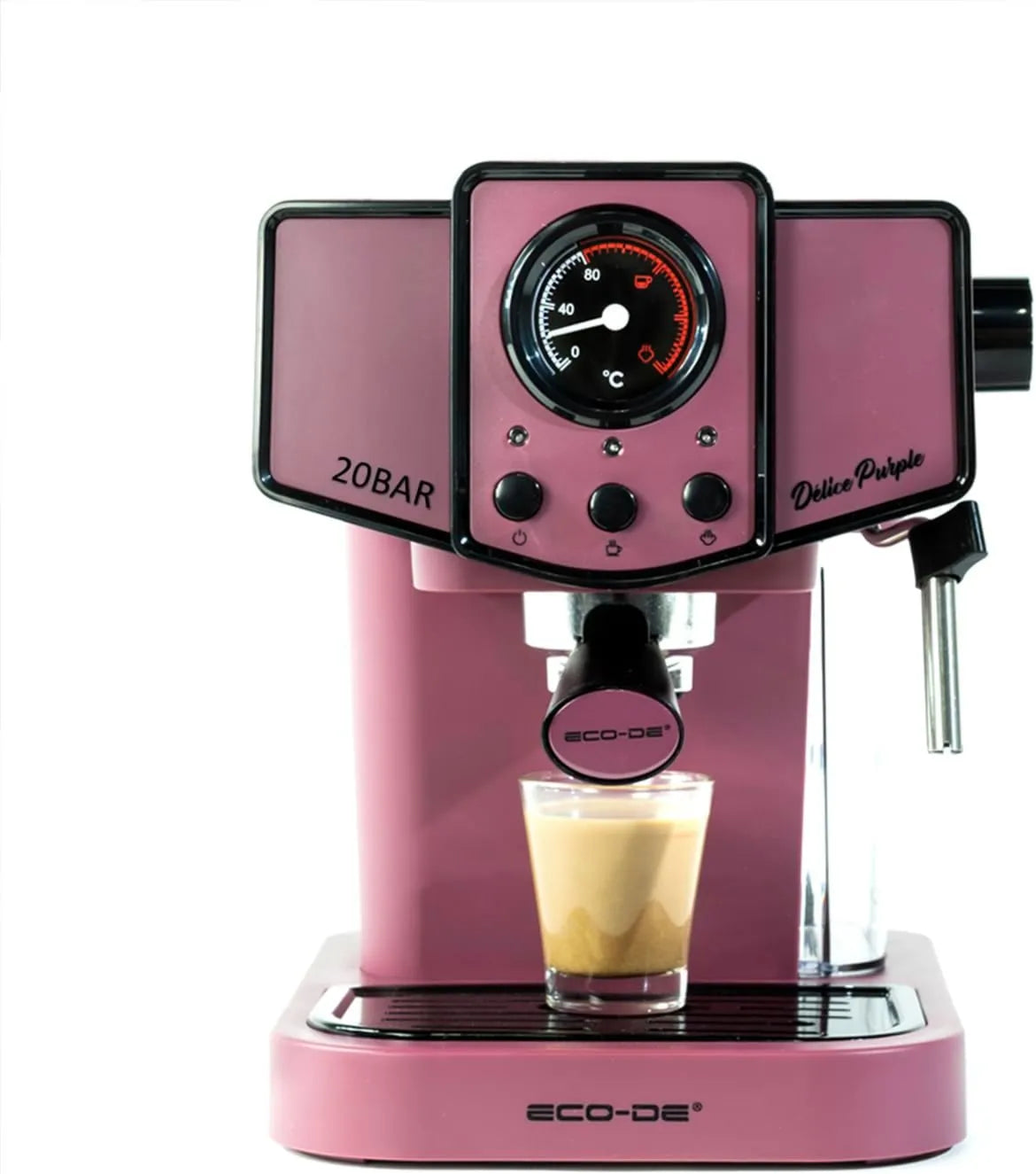 ECO-DE, Ekspres do kawy, 1, 5 l, duży zbiornik, 2 strefy temperaturowe, 20 prętów ciśnieniowych