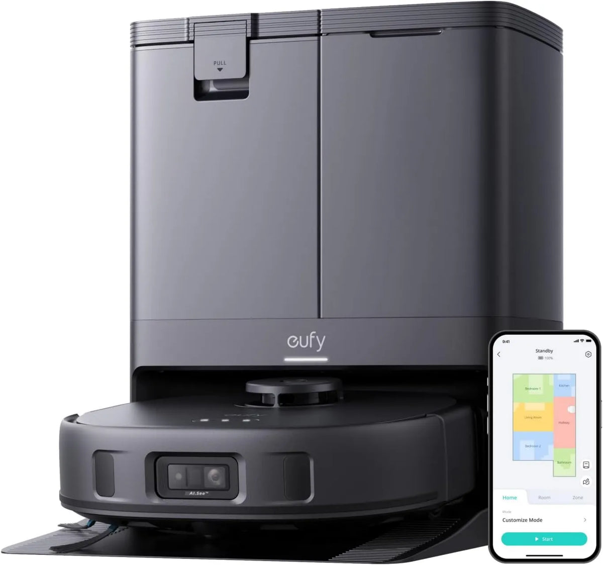 X10 robot odkurzający, 8000 Pa, 2,5 l, praca automatyczna, Robot odkurzający eufy Pro Omni z systemem MopMaster 2.0