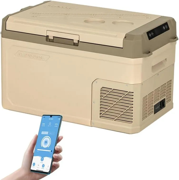GE30 lodówka, Alpicool 30L Przenośna Lodówka Samochodowa, Chłodziarka 12/24V DC do Auta
