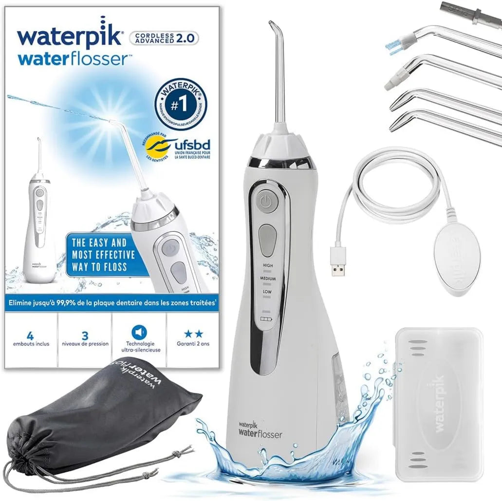 Waterpik, Advanced, 4 wskazówki zawarte, Hydropuls dentystyczny, Biały