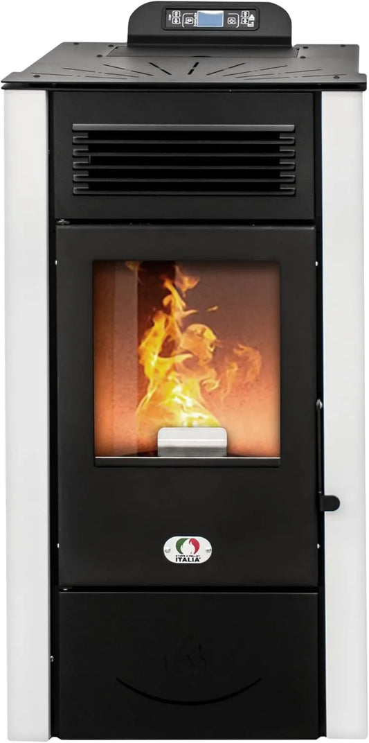 Grzejnik, 14 kW, 130 m², sterowanie WiFi, STUFE A PELLET ITALIA San Diego 14 kW kanał WiFi, programowalny 5 prędkości i mocy