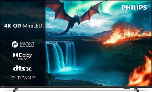 PHILIPS telewizor, 65MLED810 Inteligentny, 65 cali, TV, 4K UHD, Dźwięk Dolby, Płyta IPS, Titan OS