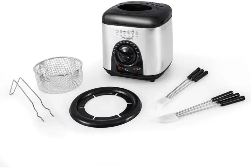KITCHENCOOK frytkownica beztłuszczowa, 2in1 Składanie, 1 l, powłoka nienakładająca się, Elektryczny Fritator 1 l 2en1