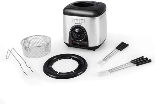 KITCHENCOOK frytkownica beztłuszczowa, 2in1 Składanie, 1 l, powłoka nienakładająca się, Elektryczny Fritator 1 l 2en1
