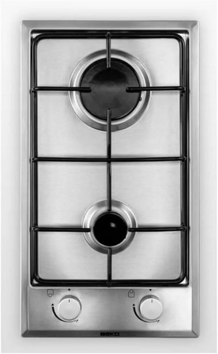 Beko płyta gazowa, 3900 W, 230 V, 29 cm, hdcg 32220 FX płyta kuchenna do zabudowy gazowej ze stali nierdzewnej