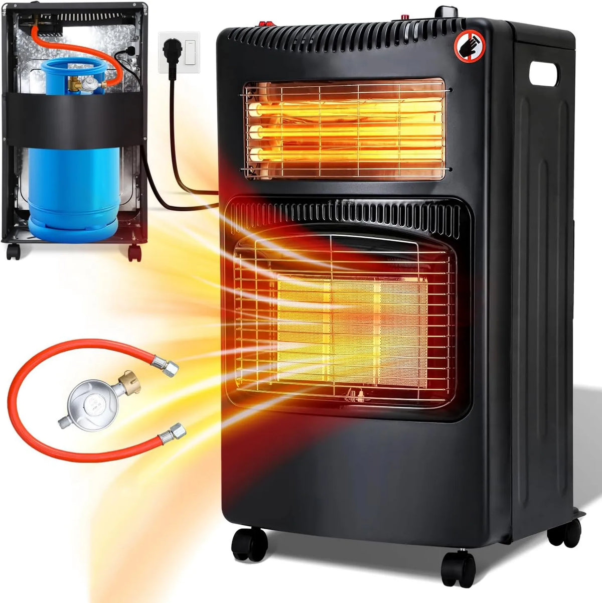 Eulenke, Grzejnik elektryczny, 4200 W, 1260 W, 3 poziomów, ceramiczne wnętrze