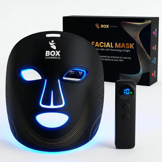 Box Commerce, Maska LED twarzy luminoterapia, maska LED twarzy Ergonomiczne i przystosowane do domowej opieki kosmetycznej, maska LED twarzy wyposażone w 4 tryby