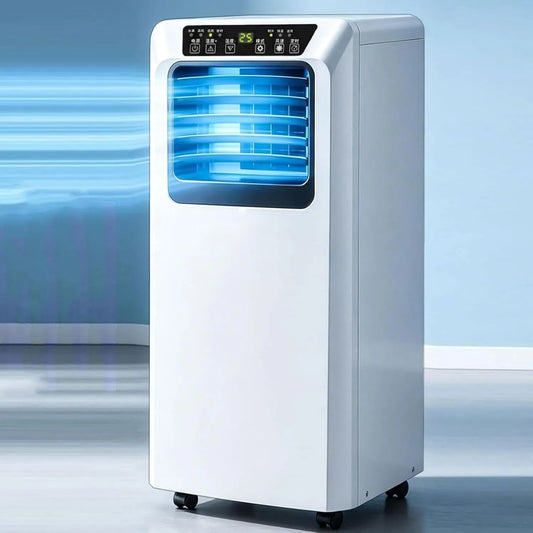 Eouyt klimatyzator przenośny, Klimatyzator 9000btu, Rollers, minutnik, 7000 / 9000 BTU Odświeżające 25 m² Funkcje osuszacz powietrza Wentylator
