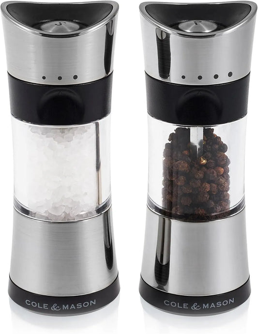 Cole & Mason, Mill, Stal nierdzewna, Cole, Regulowany, & Mason Sole i Pepper Mills Horsham chromowany