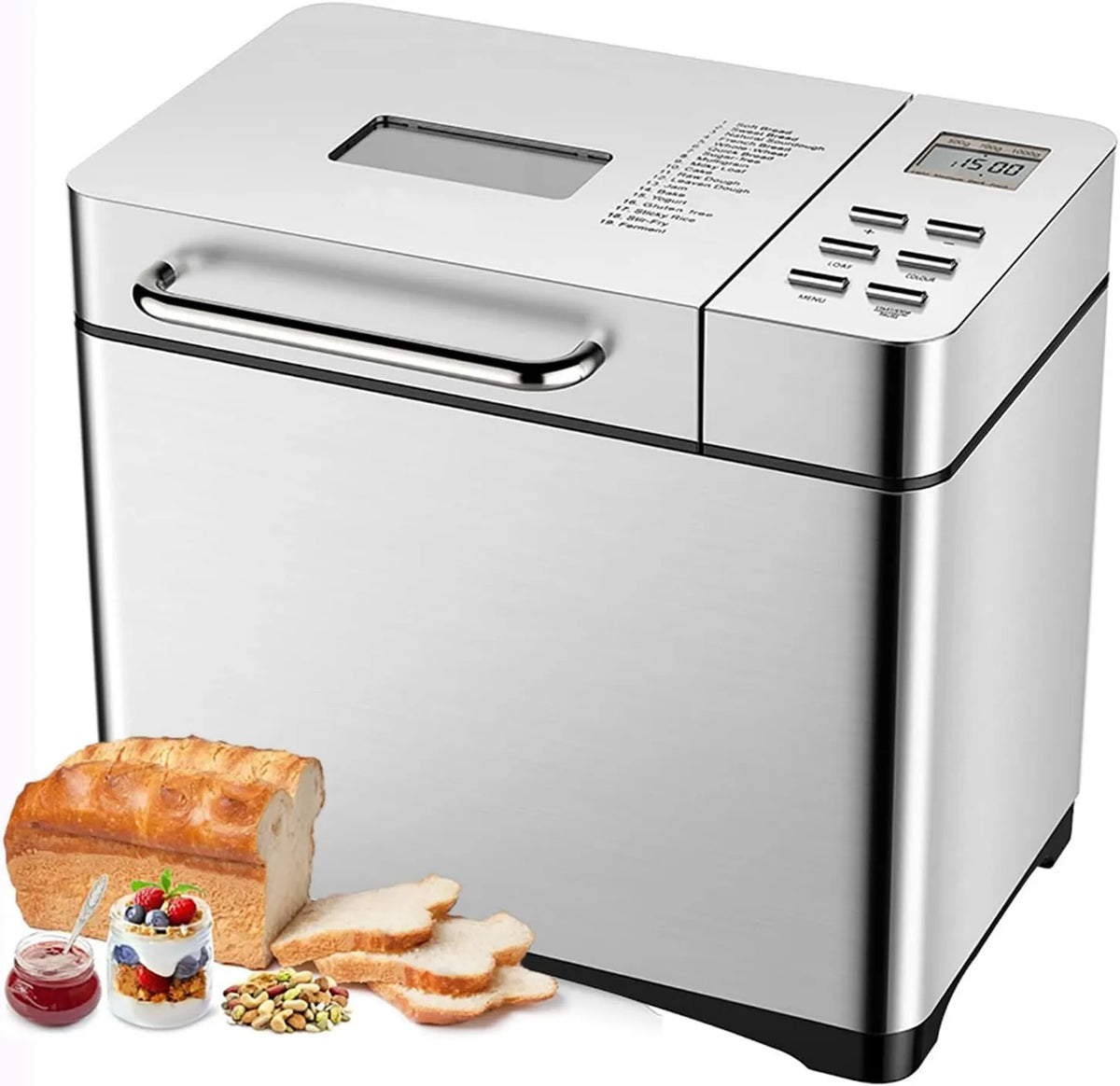 Generic, Chleb, 17 programów, maszyna do pieczenia chleba, dotyk, minutnik, wyświetlacz LCD, 15-godzinny minutnik dla łatwego gotowania