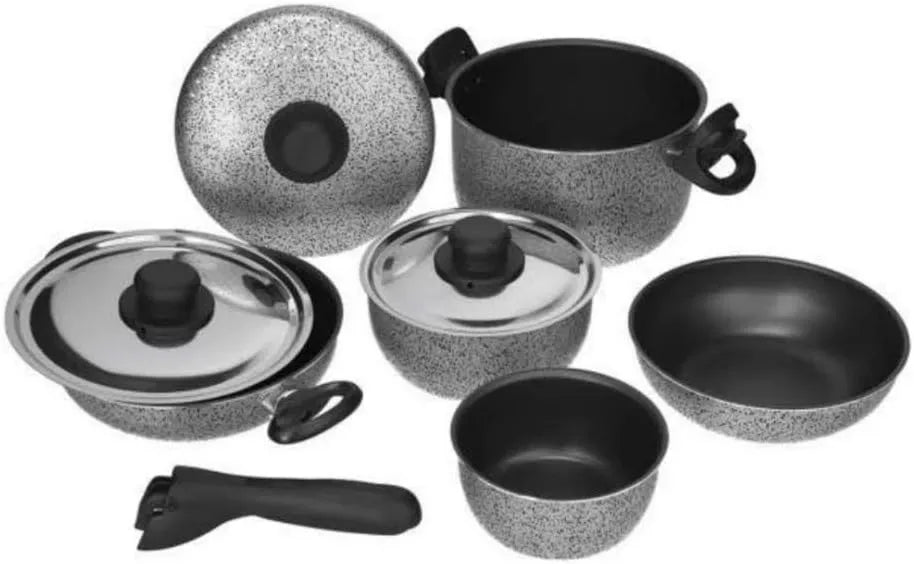 Camp4, Bateria, bateria patelni i patelni, 9 sztuk, aluminium, aluminiowa kuchnia 9 sztuk Rocky Lin