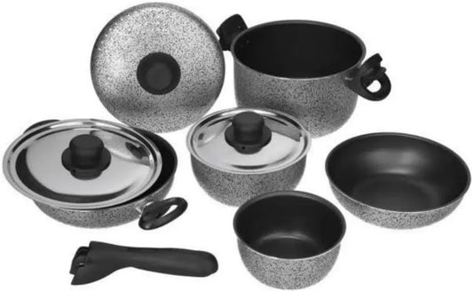 Camp4, Bateria, bateria patelni i patelni, 9 sztuk, aluminium, aluminiowa kuchnia 9 sztuk Rocky Lin