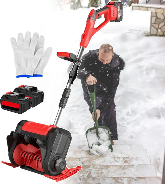 pealiritansemen, Red- 2bębny do dziedzińca, Snow Truskawka, 3 Dojazd Zestaw, Czyszczenie Szerokość do 30 cm, Aluminium Alloy Handle Składany, Gospodarstwo Red-2batteries