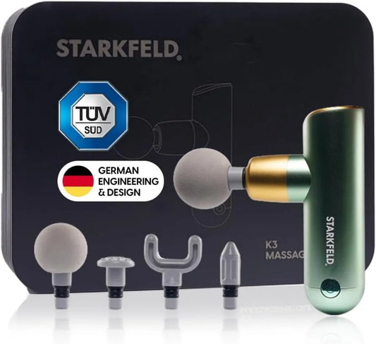STARKFELD, ® STARKGUN ®, cichy i wydajny, mocny pistolet do masażu do głębokich, zielonych tkanin