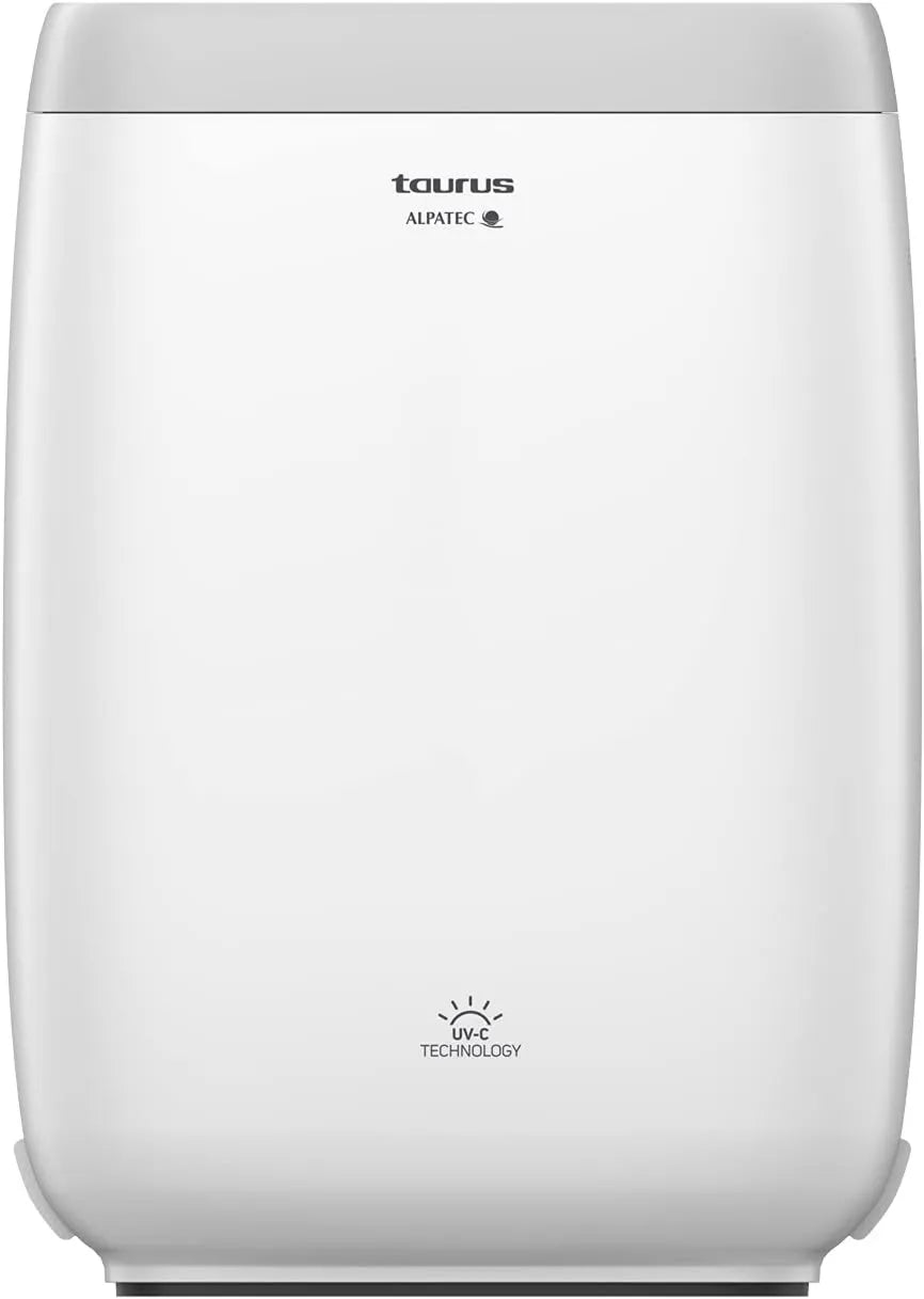 TAURUS oczyszczacz powietrza, 350m3 / h, 35 W, 350 m3 / h, zegar, WiFi, tłumik, sterownik APP, 2 lampy UV- C, 80 m², 4 prędkości, filtr HEPA, CADR 350m3/h