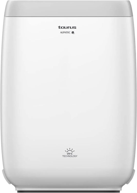 TAURUS oczyszczacz powietrza, 350m3 / h, 35 W, 350 m3 / h, zegar, WiFi, tłumik, sterownik APP, 2 lampy UV- C, 80 m², 4 prędkości, filtr HEPA, CADR 350m3/h