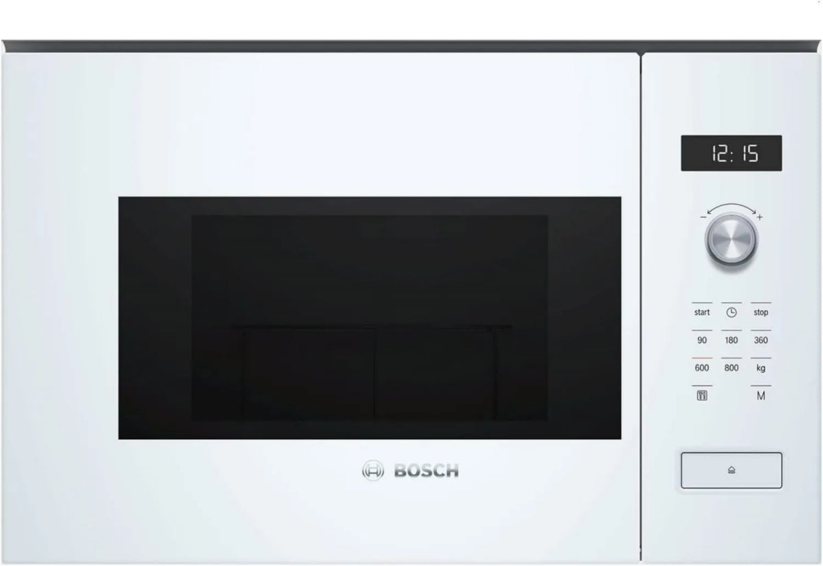 Bosch, Serie 6 BFL524MW0 Kuchenka mikrofalowa, 20 l, 800 W, grill, mikrofalówka, biały, rotacyjny, zintegrowany, Tactil