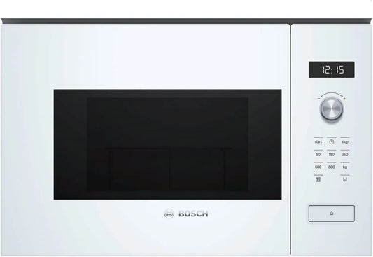 Bosch, Serie 6 BFL524MW0 Kuchenka mikrofalowa, 20 l, 800 W, grill, mikrofalówka, biały, rotacyjny, zintegrowany, Tactil