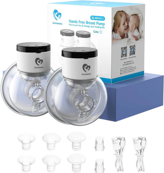 Bellababy, Ciągnięcie mleka, pompa do karmienia piersią, dotyk, wyświetlacz LCD, 4 tryby i 9 poziomów 24 mm Brides, wkładka 17 mm, 19 mm, 21 mm, 2 kawałki